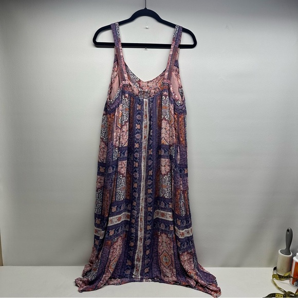 Lucky brand Bohemian Purple and Pink tapestry prints Dress size 2X - Picture 3 of 9